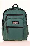 Kaukko Full Pocket Okul Sırt Çantası Petrol K1602