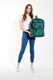 Kaukko Full Pocket Okul Sırt Çantası Petrol K1602