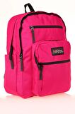 Kaukko Full Pocket Okul Sırt Çantası Koyu Pembe K1604
