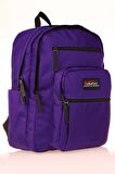 Kaukko Full Pocket Okul Sırt Çantası Koyu Mor K1605