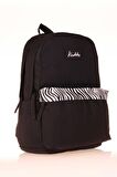 Kaukko Basic Colors Okul Sırt Çantası Siyah Zebra K1626