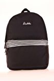 Kaukko Basic Colors Okul Sırt Çantası Siyah Stripe K1627