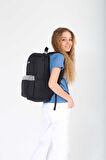Kaukko Basic Colors Okul Sırt Çantası Siyah Stripe K1627
