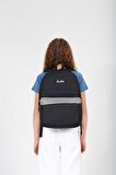 Kaukko Basic Colors Okul Sırt Çantası Siyah Stripe K1627