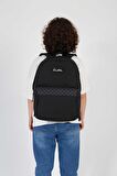 Kaukko Basic Colors Okul Sırt Çantası Füme Check K1630