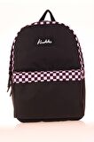 Kaukko Basic Colors Okul Sırt Çantası Pembe Check K1631