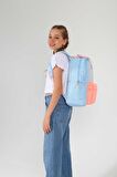 Kaukko Double Stripe Sırt Çantası Blue K1765