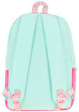 Kaukko Quick Kız Çocuk Üç Bölmeli Yeşil Pembe Kapitone Detaylı Okul Sırt Çantası - K1790