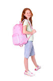 Kaukko Soft Floral Kız Çocuk Üç Bölmeli Pembe Çiçekli Okul Sırt Çantası - K1794