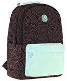 Kaukko Double Colors Üç Bölmeli Kız Çocuk Okul ve Günlük Sırt Çantası - Siyah Turkuaz - K1835