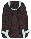 Kaukko Double Colors Üç Bölmeli Kız Çocuk Okul ve Günlük Sırt Çantası - Siyah Turkuaz - K1835