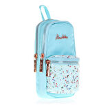 Kaukko Junior Bag Kalem Çantası Taşlı Pullu-Turkuaz K248