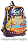 Kaukko Dört Bölmeli (Erkek Çocuk - Mavi Sarı - Astrnot Dinazor) - İlkokul Okul Sırt Çantası - L5273
