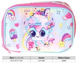 Kaukko Kids Dondurma Desenli Pembe Kız Çocuk Organizer Kalem Çantası - Kalemlik - L5293