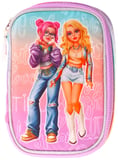 Wow Generation Kız Çocuk Pembe - Mor Star Desenli Organizer Düzenleyici Kalem Çantası - W6036