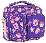 Kaukko Kız Çocuk, Mor, Şekerleme Baskılı Isı Yalıtımlı Üç Bölmeli (Matara Cepli) Okul Beslenme Çantası L7216