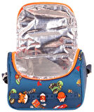 Kaukko Kids Isı Yalıtımlı, Silikon Aksesuarlı Beslenme Çantası - Lacivert Turuncu - Erkek Çocuk - L7259