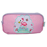 Kaukko Kids&Love 3 Bölmeli Kalem Çantası Layer Flamingo L8112