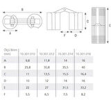 Silindir Masa Menteşesi Pirinç 10mm (2 Adet)