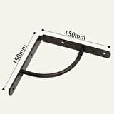 Raf Altı Metal 15*15cm - 2 Adet Metalik Gri
