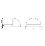Kapı Stoperi Yapışkanlı Mat - 5 Adet