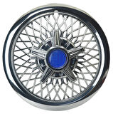 Jant Kapağı Kırılmaz Telli Yıldız Fırfırlı Mavi 12" ABS Krom Paslanmaz 4'lü (TAKIM OLARAK)