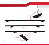 Ara Atkı Tavan Barı Basic Model 140cm Siyah (2 Adet)