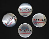 Jant Göbek Arma İthal Metal Sticker TOPCAR Racing Dizayn