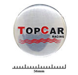 Jant Göbek Arma İthal Metal Sticker TOPCAR Racing Dizayn
