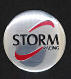 Jant Göbek Arma İthal Metal Sticker Storm Racing Dizayn