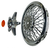 Jant Kapağı Kırılmaz Telli Yıldız Fırfırlı Turuncu 13" ABS Krom Paslanmaz 4'lü (TAKIM OLARAK)