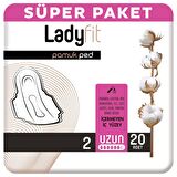 Ladyfit Pamuk Ped Super Uzun 20 Ped