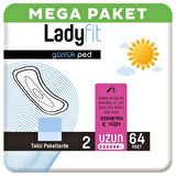 Ladyfit Günlük Ped Uzun 64 Ped