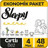 Sleepy Extra Bebek Bezi 4 Numara 48'li Ekonomik Paket 