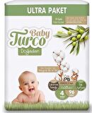 Baby Turco Doğadan 4 Beden Maxi 96'lı Bebek Bezi