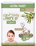 Baby Turco Doğadan 5 Numara Junior 80'li Bebek Bezi