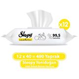 Sleepy Natural Yenidoğan Islak Mendil 12x40 480 Yaprak