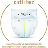 Pure Baby Organic 5 Numara Junior 120'li Cırtlı Bez