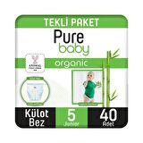 Pure Baby Organic 5 Numara Junior 40'lı Külot Bez