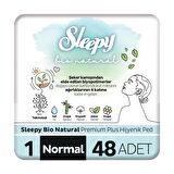Sleepy Bio Natural Premium Plus Normal Hijyenik Ped 48 Adet