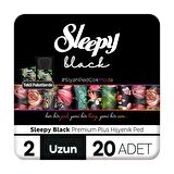 Sleepy Black Premium Plus Uzun Hijyenik Ped 20 Adet