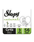 Sleepy Natural 3 Numara Midi 56'lı Cırtlı Bez
