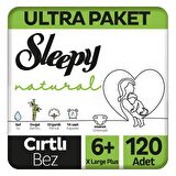 Sleepy Natural Ultra Paket Bebek Bezi 6+ Numara Xlarge Plus 120'li