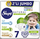 Sleepy Natural 7 Numara XX Large 28'li Cırtlı Bez