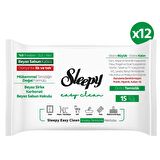 Sleepy Easy Clean Yüzey Temizlik Havlusu&Mendili Seyahat Boy 6x2x15 (180 Yaprak)