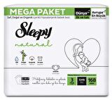 Sleepy Natural 3 Numara Midi 168'li Cırtlı Bez