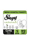 Sleepy Natural 5 Numara Junior 112'li Cırtlı Bez