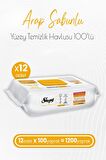 Sleepy Easy Clean Arap Sabunu Katkılı Yüzey Temizlik Havlusu 100 x 12 Adet (1200 Yaprak)