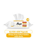 Sleepy Easy Clean Arap Sabunu Katkılı Yüzey Temizlik Havlusu&Mendili 6x100 (600 Yaprak)