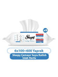 Sleepy Easy Clean Çamasır Suyu Katkılı Yüzey Temizlik Havlusu&Mendili 6x100 (600 Yaprak)